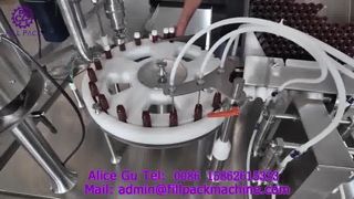 2231 J2 آلة تعبئة الزجاجات الصغيرة الدوارة بأربعة رؤوس وآلة تعبئة برأس واحد