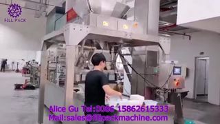 2250 J123 خط إنتاج الوزن والتعبئة الخطي مع لفات الختم للفطر في البلاستيك