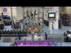 2157 J112 آلة تعبئة زيت المكبس الخطي 4 محطات