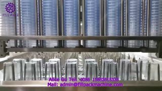 2227 J119 آلة غسيل، تعبئة، ولف الأكواب على الخط ذات 8 محطات