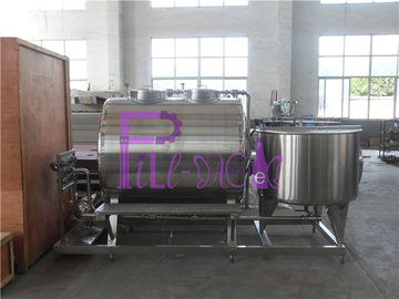 Semiauto CIP نظام التنظيف 500L خزان لمنتجات الألبان / البيرة / المشروبات خط المعالجة