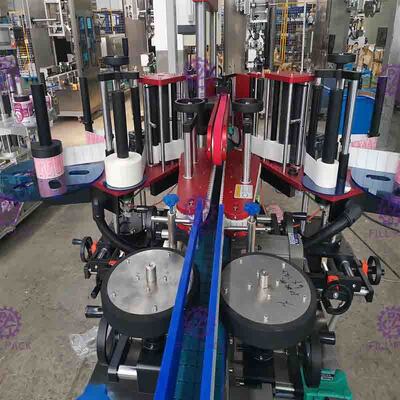 آلة وسم الزجاجات المسطحة الأوتوماتيكية ذات شكل خاص لاصق مزدوج الجانب