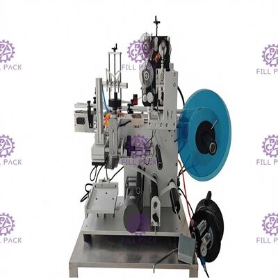 آلة وسم زجاجة لاصقة لاصقة 1800BPH شبه أوتوماتيكية لزجاجة مربعة 3 جوانب