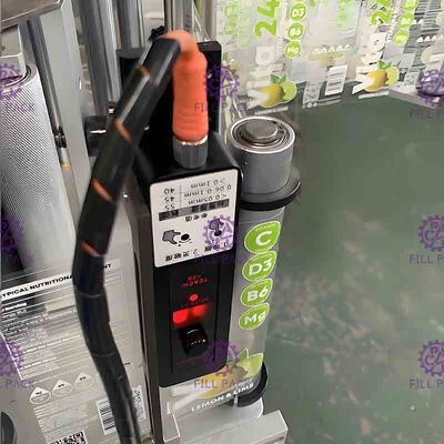 شرب المعالجة اليدوية زجاجة آلة لصق الزجاجات وتقلص نفق