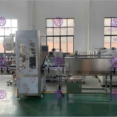 SUS304 ملء الساخنة إنكمش كم وصفها آلة المنقول مع عجلات