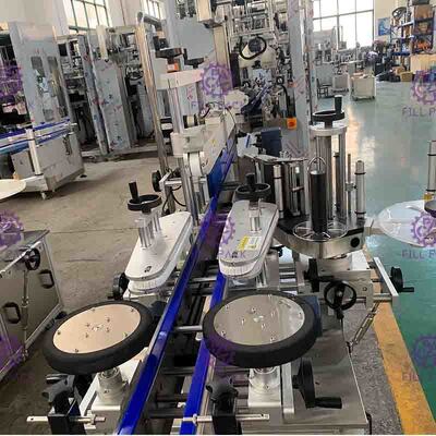 الفولاذ المقاوم للصدأ زجاجة لاصقة وسم آلة بلك نظام التحكم