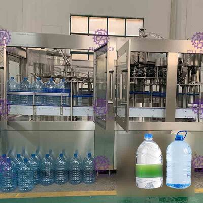 3 في 1 Monoblock 5L زجاجة مياه الشرب النبات ، محطة تعبئة المياه المعدنية