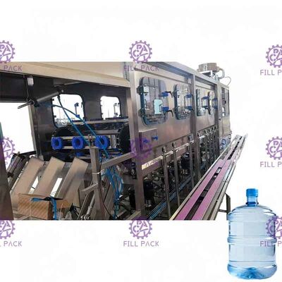 آليّ 5 جالون ماء تعبئة آلة 450 BPH غطاء بلاستيكيّ كبير