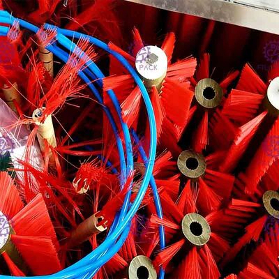 رؤساء مزدوج شبه التلقائي الزجاج زجاجة آلة التنظيف لتعبئة المشروبات الخط