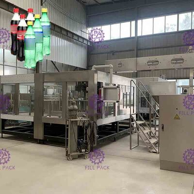 تحكم PLC 3 في 1 الغازية شرب آلة تعبئة الزجاجات ل