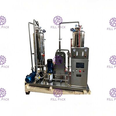 خزان مزدوج مع مصنع كربونات مبادل لوحة لخلاط CO2 1500L / H