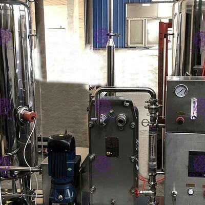 خزان مزدوج مع مصنع كربونات مبادل لوحة لخلاط CO2 1500L / H