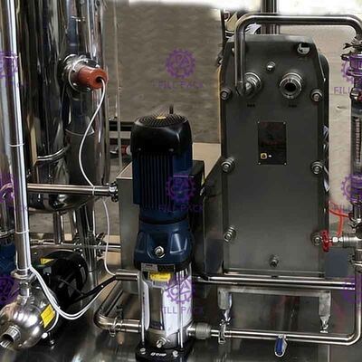 خزان مزدوج مع مصنع كربونات مبادل لوحة لخلاط CO2 1500L / H