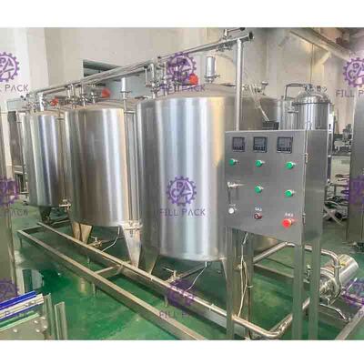 CIP تنظيف النظام مشروبات غازية خط إنتاج شبه السيارات مع 500L تانك