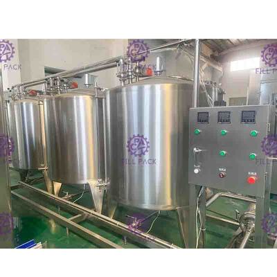 CIP تنظيف النظام مشروبات غازية خط إنتاج شبه السيارات مع 500L تانك