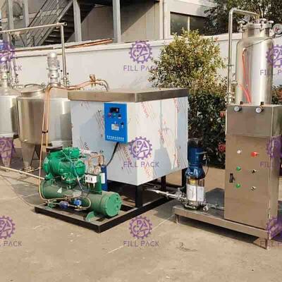 SUS304 مشروب غازي خط إنتاج الصناعة الخلوية المياه تجميد دبابات 0-5 ℃