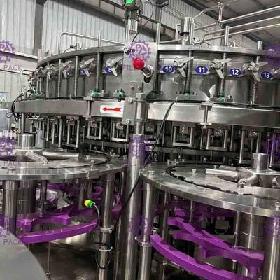 PET البلاستيك الزجاج 3 في 1 Monobloc خط تجهيز المشروبات الغازية وظيفة التوقف في حالات الطوارئ
