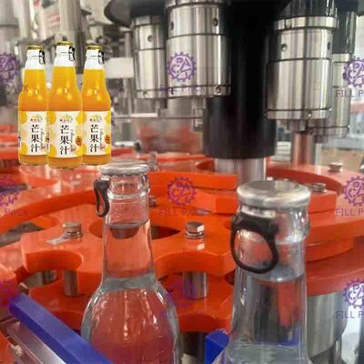 معدات تعبئة المشروبات برفع الهواء 12000BPH مع أغطية معدنية