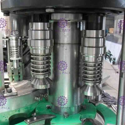 4.2Kw التلقائي الكامل غير - الغاز شرب عصير ملء آلة لزجاجة الزجاج