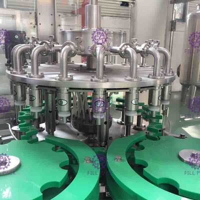 38MM زجاجة عنق 24 رئيس آلة عصير ملء مع التحكم في درجة الحرارة