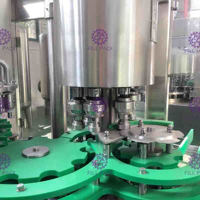 38MM زجاجة عنق 24 رئيس آلة عصير ملء مع التحكم في درجة الحرارة