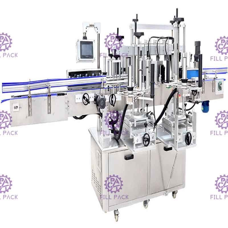 ضعف أو ثلاثة جوانب لاصق آلة وسم زجاجة آلة خط المعدات