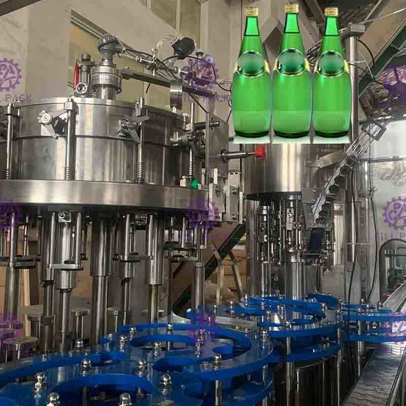 12000BPH زجاجة ملء آلة التحكم حلقة نوع السائل اسطوانة PLC