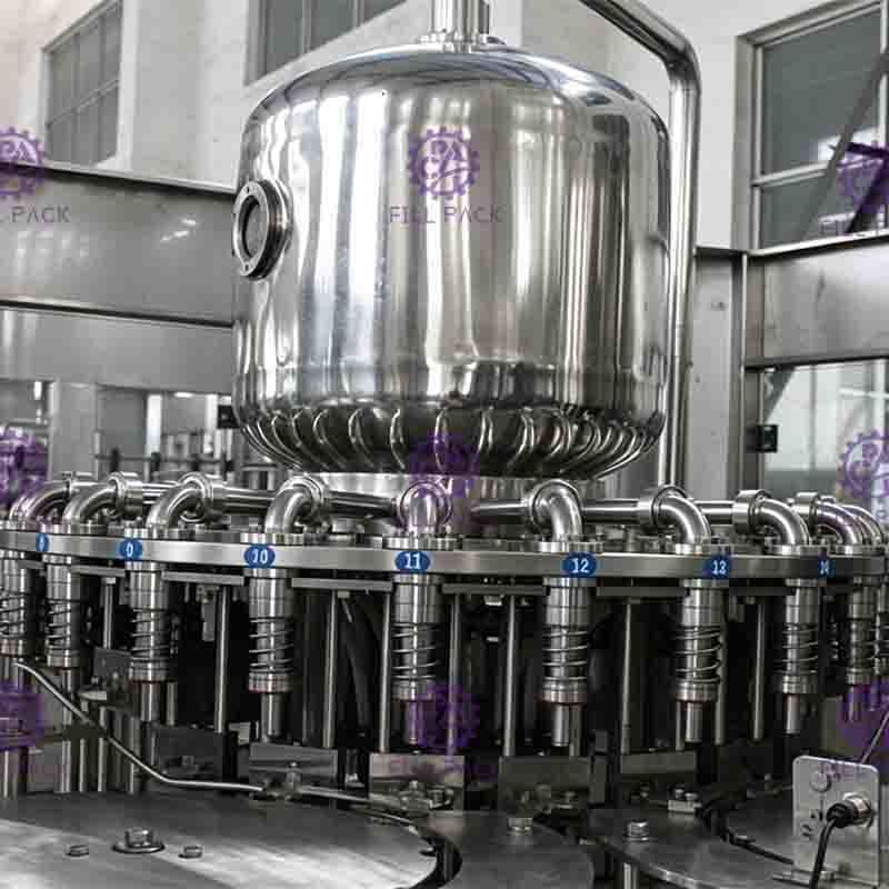 0.4Mpa 8000BPH آلة تعبئة عصير البرتقال بالحرارة للجرار الزجاجية مع أغطية ملتوية